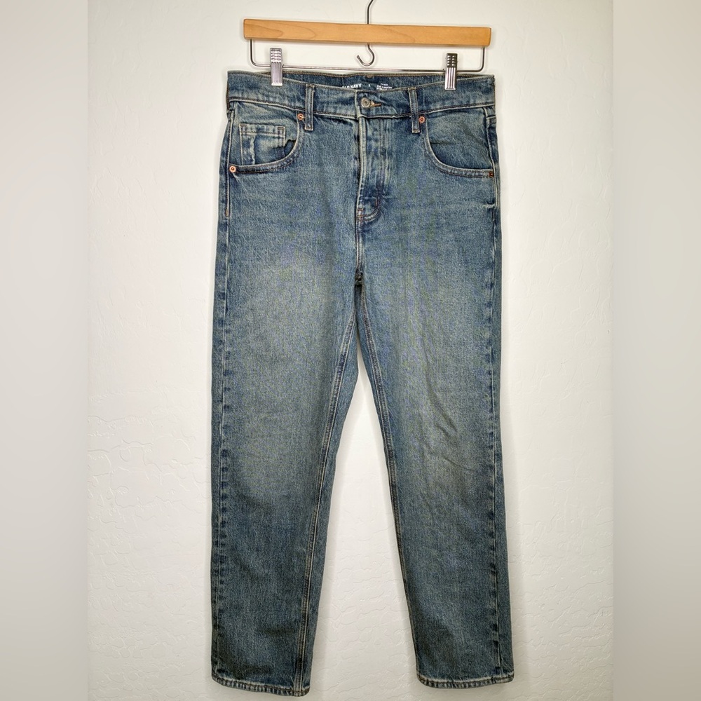 Old Navy Mid Rise The Slouchy Straight Leg Blue 764739 Size 2 Womens